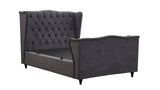 Elegant Studded Headboard Lift Up Ottoman Bed